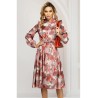 Rochie de zi midi in clos cu imprimeu tip pictura