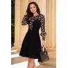 Rochie de zi in clos cu imprimeu leopard si funda
