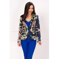 Sacou dama cu imprimeu jungle multicolor