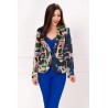 Sacou dama cu imprimeu jungle multicolor