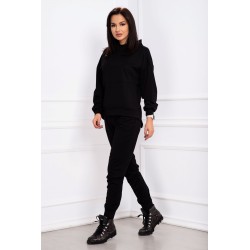 Trening din bumbac Zelia negru cu fermoare