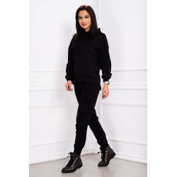 Trening din bumbac Zelia negru cu fermoare