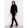 Trening din bumbac Zelia negru cu fermoare