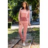 Trening dama din catifea Sparkle rose cu paiete asortate