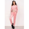Trening din catifea roz Corina cu paiete aplicate By InPuff