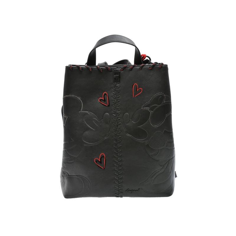 Rucsac DESIGUAL negru, SAKP43, din piele ecologica
