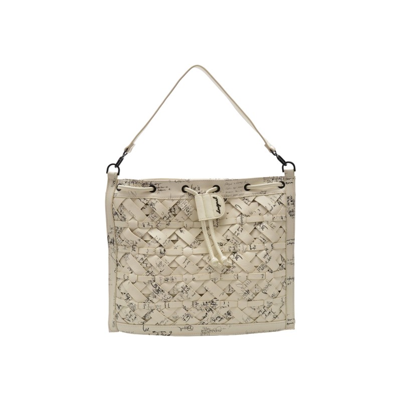 Geanta DESIGUAL alba, SAKP27, din piele ecologica