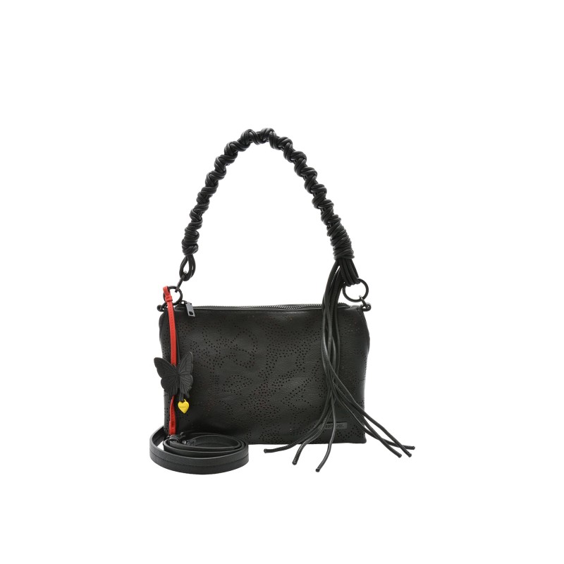 Geanta DESIGUAL neagra, SAXPAM, din piele ecologica