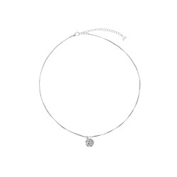 Colier ALDO argintiu, FLOREST 973, din metal