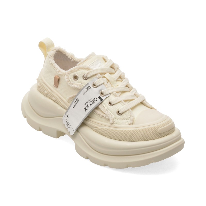 Pantofi sport GRYXX albi, 5368, din material textil