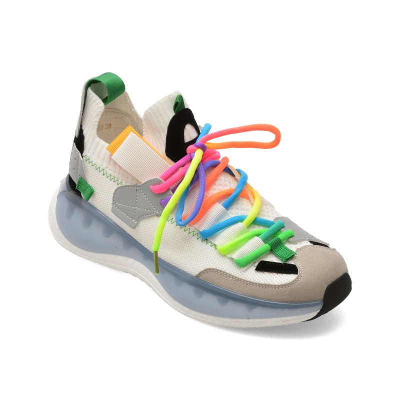 Pantofi sport BITE THE BULLET albi, 221008, din material textil