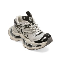 Pantofi sport GRYXX argintii, 1478A, din piele ecologica