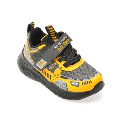 Pantofi sport SKECHERS galbeni, SKECH TRACKS, din material textil