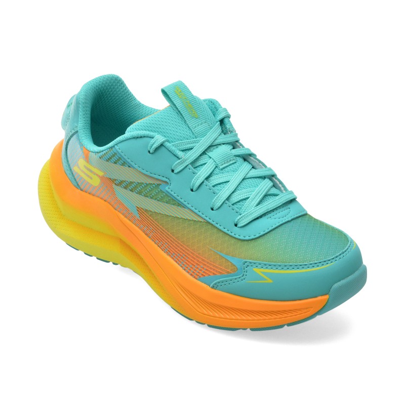 Pantofi sport SKECHERS verzi, MAX CUSHIONING ASCENDER, din material textil