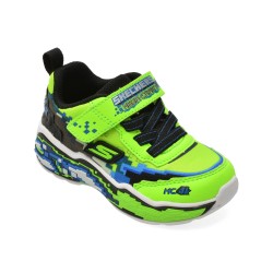 Pantofi sport SKECHERS verzi, MEGA SCENE, din material textil