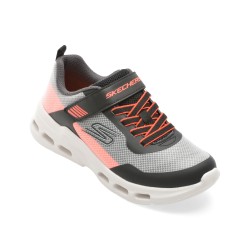 Pantofi sport SKECHERS negri, GLIDE-STEP AERO, din material textil