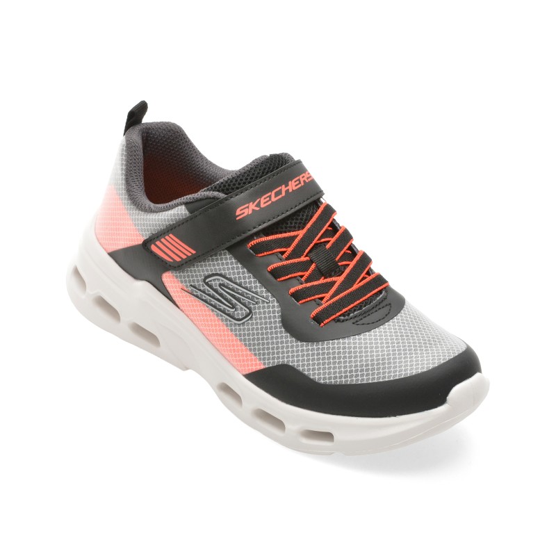 Pantofi sport SKECHERS negri, GLIDE-STEP AERO, din material textil