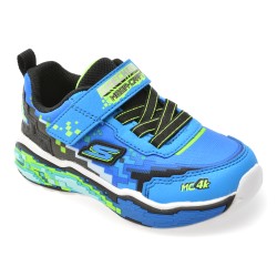 Pantofi sport SKECHERS albastri, MEGA SCENE, din material textil