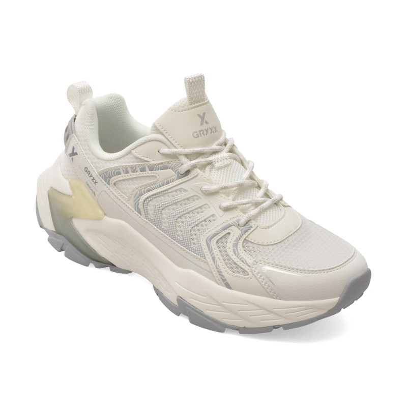 Pantofi sport GRYXX albi, 152126, din material textil