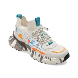 Pantofi sport BITE THE BULLET albi, 23168, din material textil