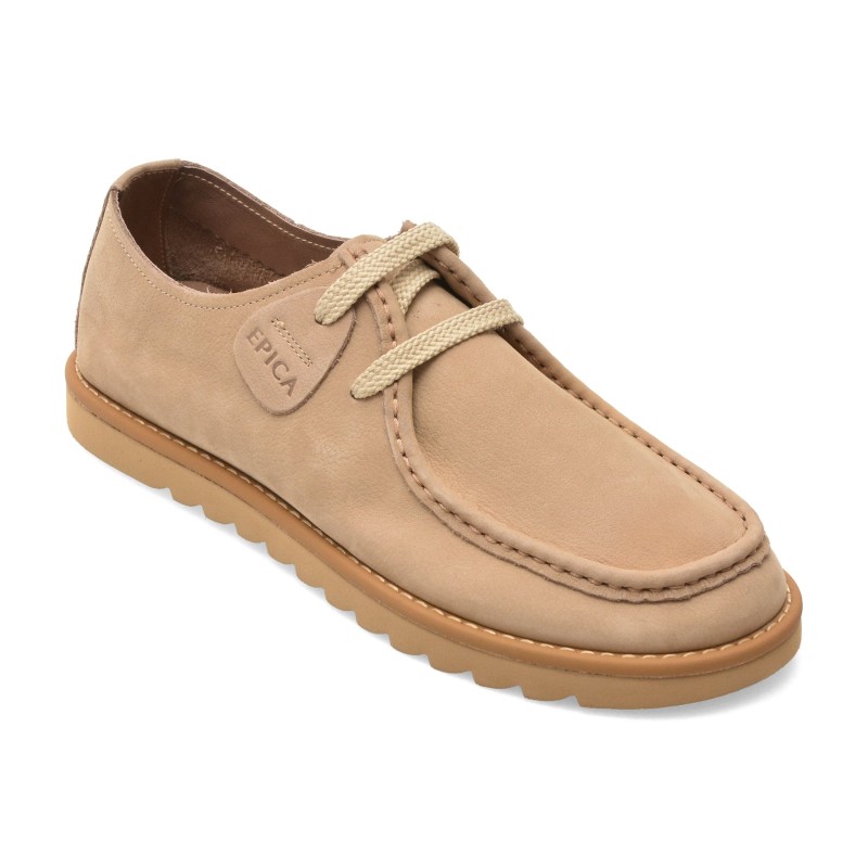 Pantofi EPICA gri, 98277, din piele naturala