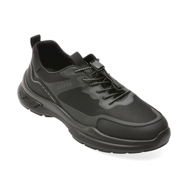 Pantofi sport GRYXX negri, 19081, din material textil