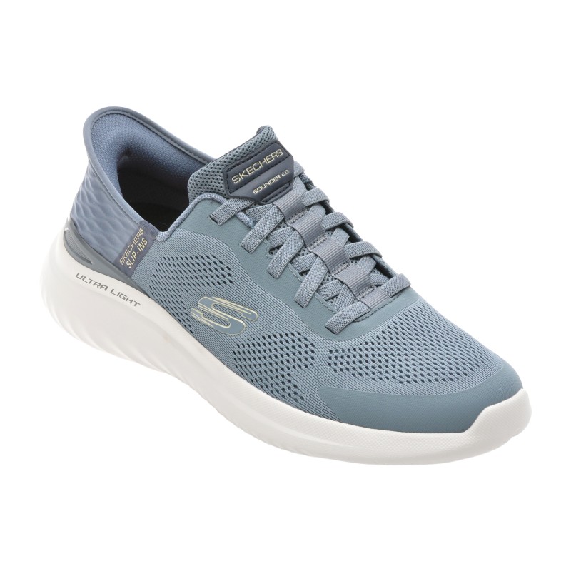 Pantofi sport SKECHERS albastri, BOUNDER 2.0, din material textil