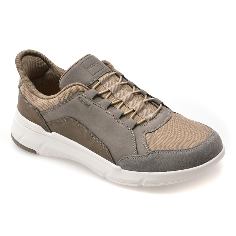 Pantofi sport GEOX gri, U659KA, din piele ecologica