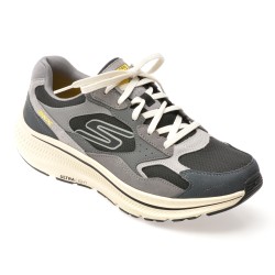 Pantofi sport SKECHERS gri, GO RUN CONSISTENT 2.0, din material textil si piele naturala