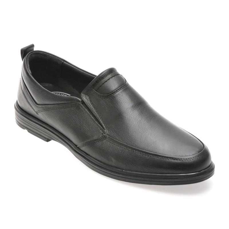 Mocasini SHOWMAN negri, SH8502, din piele naturala