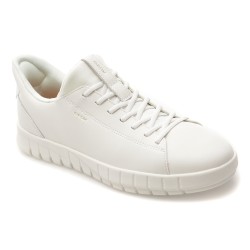 Pantofi sport GEOX albi, U65MAA, din piele naturala