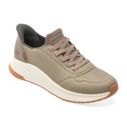 Pantofi sport SKECHERS gri, BOBS SQUAD 4, din piele ecologica