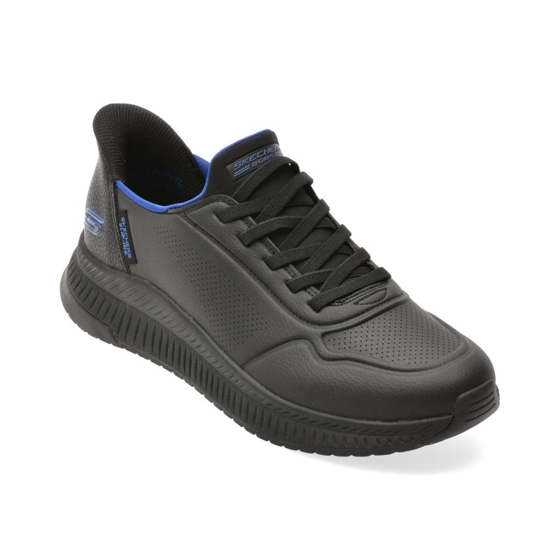 Pantofi sport SKECHERS negri, BOBS SQUAD 4, din piele ecologica