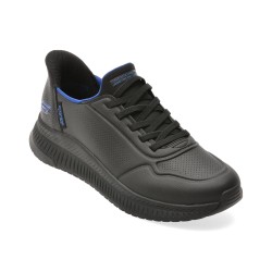 Pantofi sport SKECHERS negri, BOBS SQUAD 4, din piele ecologica