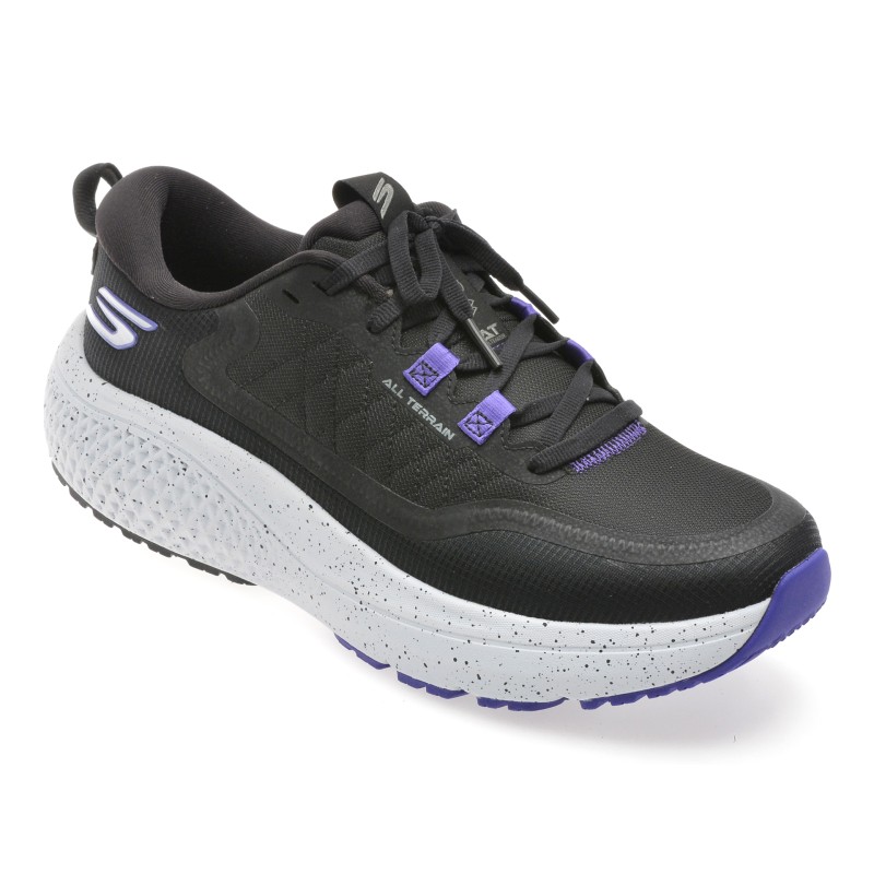 Pantofi sport SKECHERS negri, GO RUN SUPERSONIC MAX A/T , din material textil
