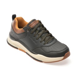 Pantofi sport SKECHERS negri, SIZZLE, din piele naturala