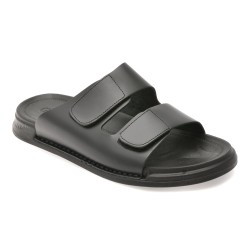 Papuci GRYXX negri, UZ255, din piele naturala