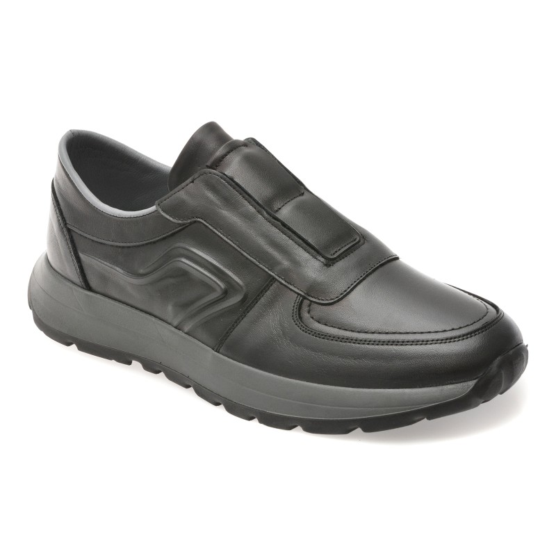Pantofi sport OTTER negri, DD1200, din piele naturala