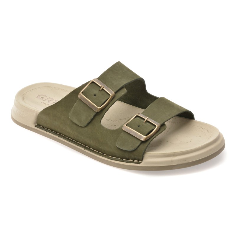 Papuci GRYXX verzi, UZ251, din nabuc