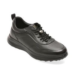 Pantofi sport EPICA negri, T25223, din piele naturala