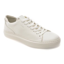 Pantofi sport GEOX albi, U655WA, din piele naturala