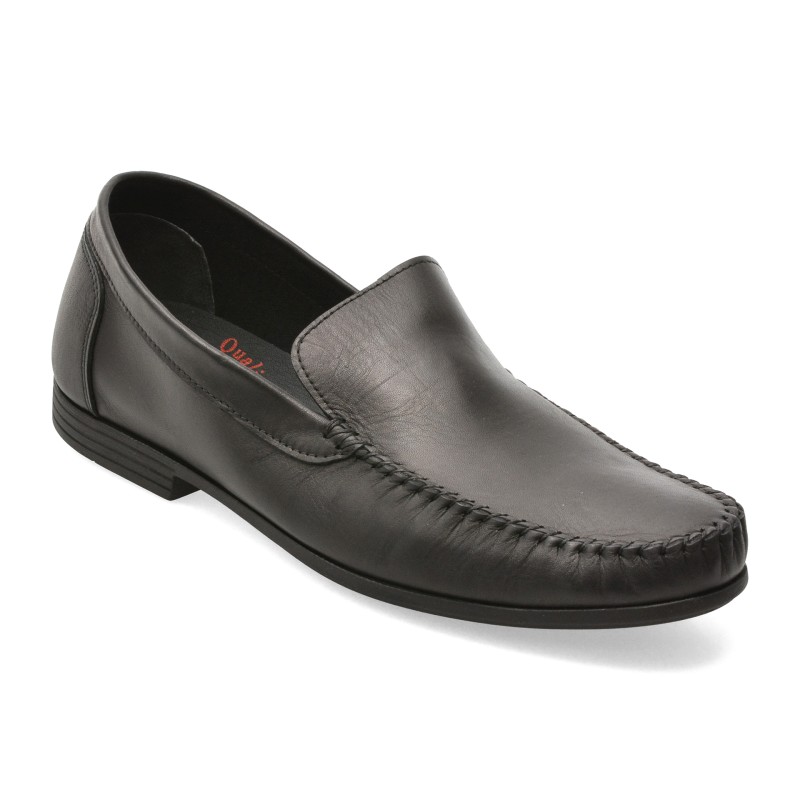 Mocasini OTTER negri, 5015, din piele naturala