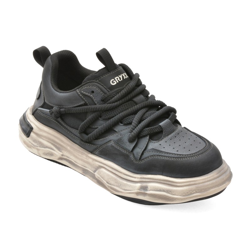 Pantofi sport GRYXX negri, 1288, din piele naturala