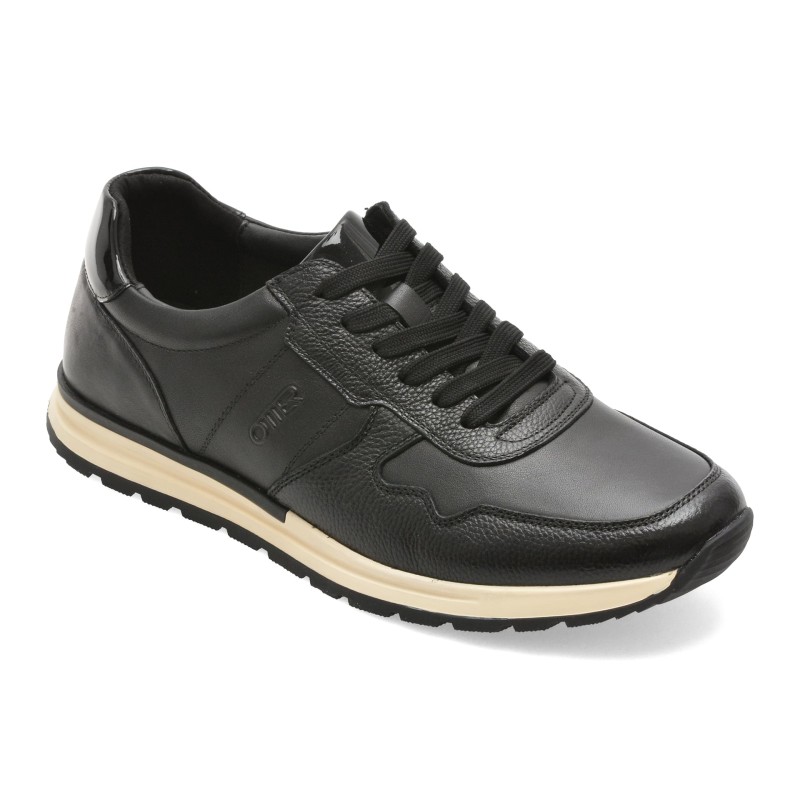 Pantofi sport OTTER negri, 63512, din piele naturala