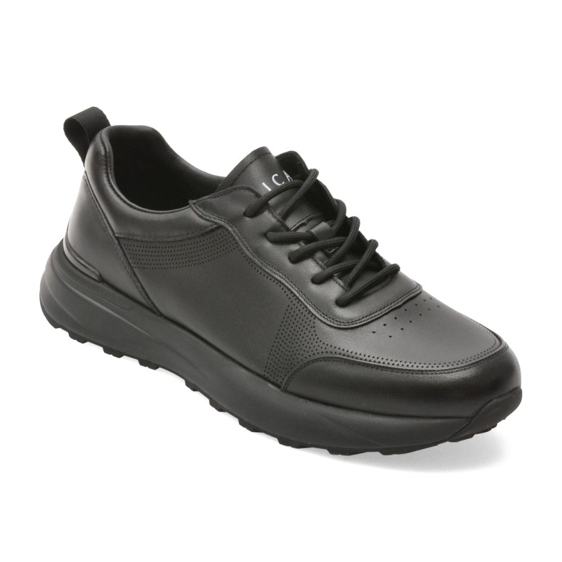 Pantofi sport EPICA negri, 63026, din piele naturala