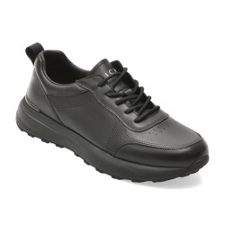 Pantofi sport EPICA negri, 63026, din piele naturala