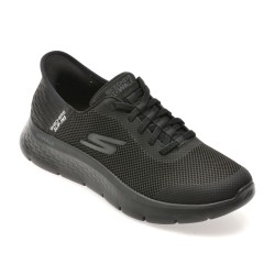 Pantofi sport SKECHERS negri, GO WALK FLEX, din material textil