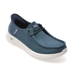 Mocasini SKECHERS bleumarin, GO WALK MAX, din material textil