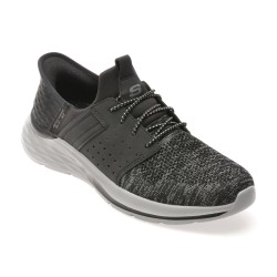 Pantofi sport SKECHERS negri, GARNER, din material textil