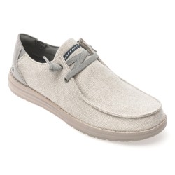 Mocasini SKECHERS gri, MELSON, din material textil